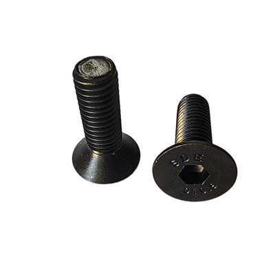DIN Standard Ανθεκτικός επίπεδος κεφαλής Socket Cap βίδα μαυρισμένο ατσάλι άνθρακα πλήρης νήμα