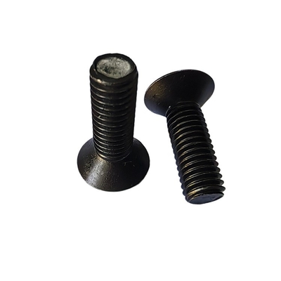 DIN Standard Ανθεκτικός επίπεδος κεφαλής Socket Cap βίδα μαυρισμένο ατσάλι άνθρακα πλήρης νήμα