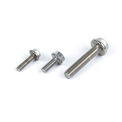Πλήρης κλωστή από ανοξείδωτο χάλυβα Hex Flange Bolt M3 M4 M5 M6 DIN934 933 με απλή τελική κατασκευή
