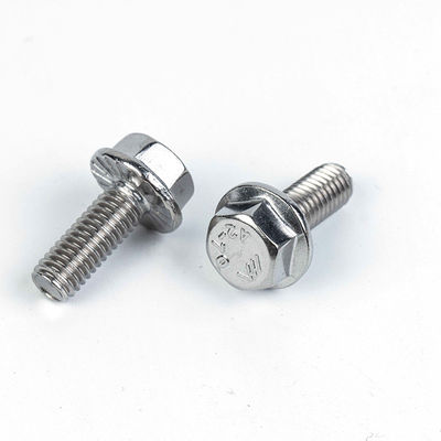 GB5789 Χάλυβα από ανοξείδωτο χάλυβα Hex Flanges Head Screw M5 M6 M8 M10 M12 Plain Finish 304 GB5789