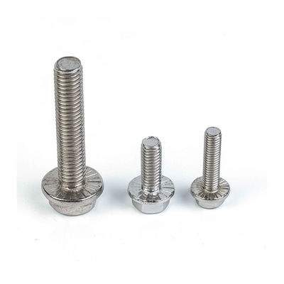 Εξαγωνικές βίδες φλάντζας από ανοξείδωτο χάλυβα Gb5789 Στροφή δοντιού με πρότυπο GB