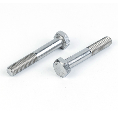Καθαρό φινίρισμα Προσαρμόσιμα M5 M8 Hex Bolts από ανοξείδωτο χάλυβα DIN931 304 316 Half Thread Bolt