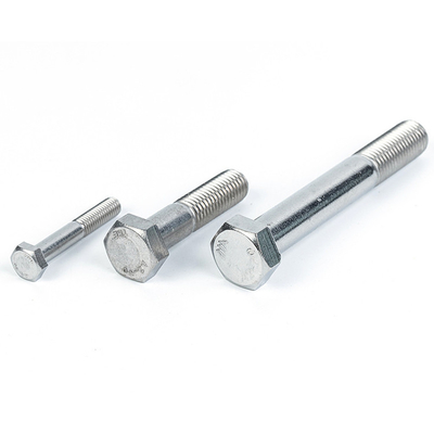 Καθαρό φινίρισμα Προσαρμόσιμα M5 M8 Hex Bolts από ανοξείδωτο χάλυβα DIN931 304 316 Half Thread Bolt