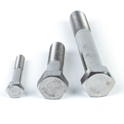 Καθαρό φινίρισμα Προσαρμόσιμα M5 M8 Hex Bolts από ανοξείδωτο χάλυβα DIN931 304 316 Half Thread Bolt