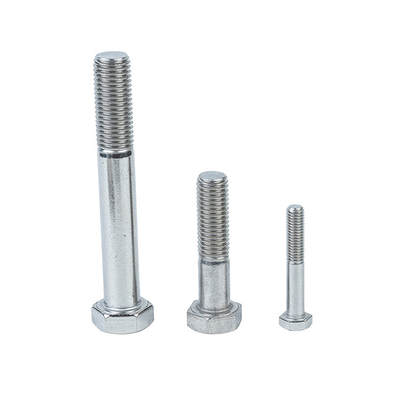 Καθαρό φινίρισμα Προσαρμόσιμα M5 M8 Hex Bolts από ανοξείδωτο χάλυβα DIN931 304 316 Half Thread Bolt