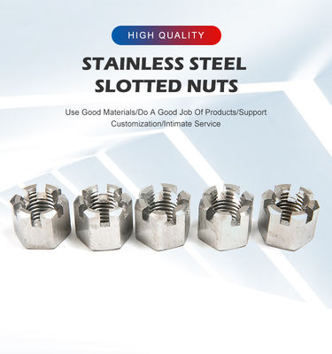 DIN Standard A2-70 Slotted Castle Hex Nut M14 M16 M20 Hexagon Locking Nuts Άλλα τελεία