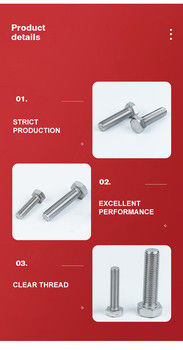 Βέλτιστες συνδετικές ύλεςHigh DIN933 Hex Head Bolt από ανοξείδωτο χάλυβα εντός GB Standard