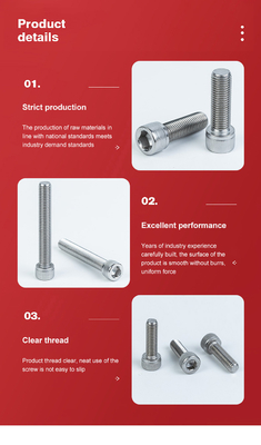 OEM κατασκευασμένο από ανοξείδωτο χάλυβα 304 Hexagon Socket Head Screw με πλήρη τύπου νήματος