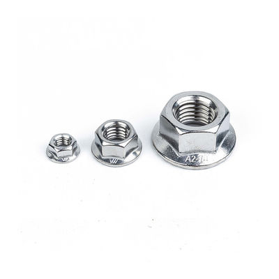 Αυτοκρατορικό σύστημα μέτρησης SS304 Hex Flange Nut με Flange και Zinc Plating