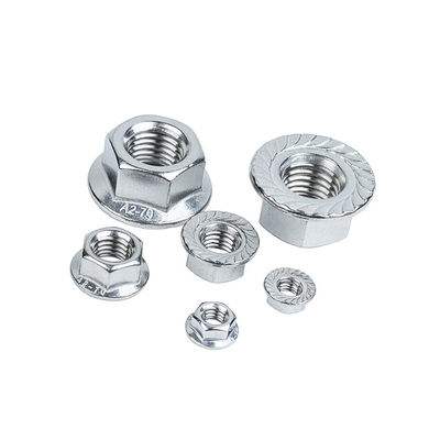 Αυτοκρατορικό σύστημα μέτρησης SS304 Hex Flange Nut με Flange και Zinc Plating