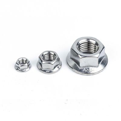 100% Ελεγχόμενο DIN Stainless Steel Hex Flange Nut με Serrated κατά παραγγελία