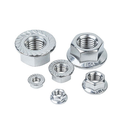 100% Ελεγχόμενο DIN Stainless Steel Hex Flange Nut με Serrated κατά παραγγελία