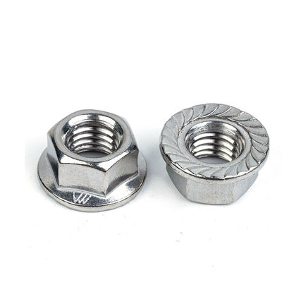 100% Ελεγχόμενο DIN Stainless Steel Hex Flange Nut με Serrated κατά παραγγελία