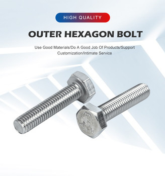 Πλήρης κλωστή Hex κεφαλές βίδες σε GB Standard ανοξείδωτο χάλυβα για προσαρμοσμένες εφαρμογές