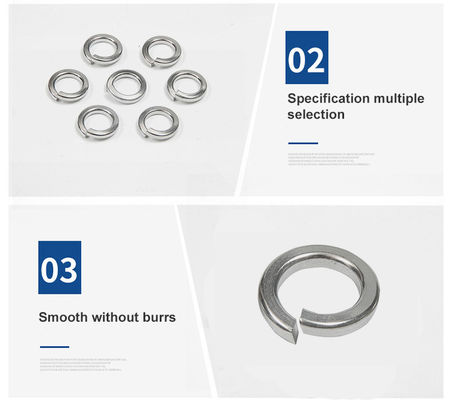 Μετρική ελαστική ελικοειδής διάσπαση δαχτυλίδι κλειδώματος πλυντήριο πλυντήριο ελαστικό DIN πρότυπο απλό φινίρισμα