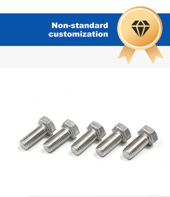 M5 M6 M10 Hex μπουλόνι Πλήρη νήμα Plain Finish Ατσάλι Hex Head Bolt DIN933