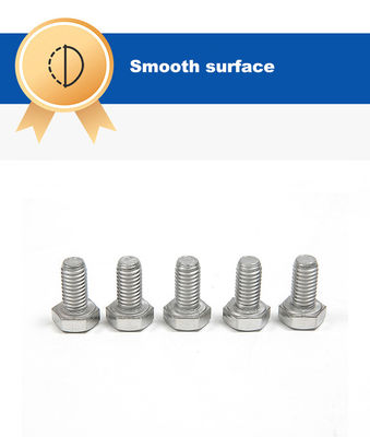 304 316 Πλήρης έλξης εξάγωνοι μπουλόνια DIN Standard Plain Finish Stainless Steel Fasteners
