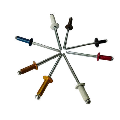 Ατσάλι διάμετρος 3.2-4.8/5mm Αντι-δονήσεις χρωματιστές στρογγυλές κεφαλές Pop Rivets για Oceanic