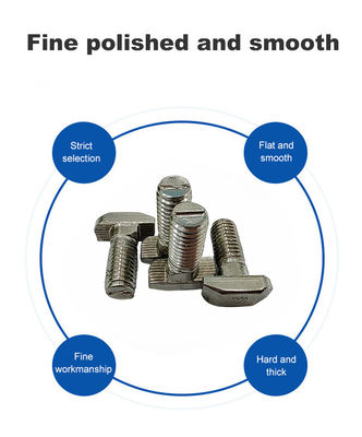 Καθαρό φινίρισμα T Slot Bolt Screw Nut Fastener M5 M6 M8 M10