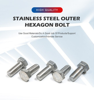 304 306 Χάλυβα από ανοξείδωτο χάλυβα Hex Full Threaded Screw Hexgaon Head Bolt με DIN Standard