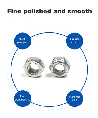 UNC από ανοξείδωτο χάλυβα λεπτή κλωστή Hex Nylon Insert Lock Nut 100% έλεγχο και προσιτή