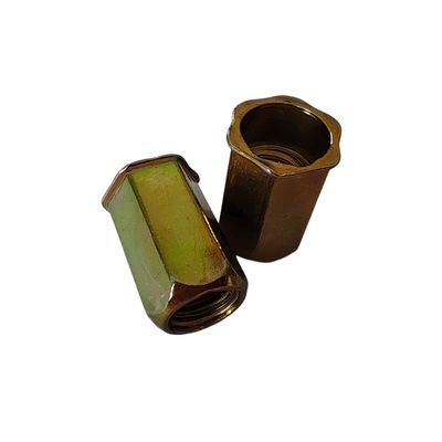 Κίτρινο ψευδαργυρωμένο ατσάλι άνθρακα Full Hex Open Rivet Nut για αυτοκινητοβιομηχανία M4-M5-M6-M8-M10