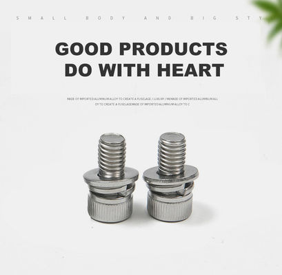 M6 Ατσάλι από ανοξείδωτο χάλυβα DIN912 Standard Hexagon Socket Head Screw με ελατήριο και πλυντήριο