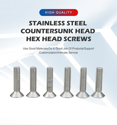 304 316L από ανοξείδωτο χάλυβα επίπεδα κεφαλής Allen Bolts DIN7991 Countersunk Head Socket Head Screw