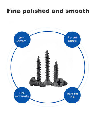 ΖΙΝΚΑ Τελειοποίηση Μαύρη ξυλοπετρώματα βίδα από ανοξείδωτο χάλυβα Self-Tapping βίδα και δείγμα υπηρεσία