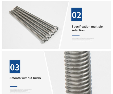 Πλήρης τύπου νήματα από ανοξείδωτο χάλυβα Hex Socket Head Bolt Screws για βιομηχανικές μηχανές
