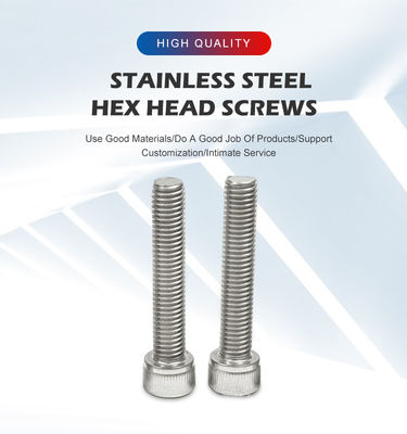 304 Χάλυβα από ανοξείδωτο χάλυβα Hex Socket Bolts DIN 912 Plain Finish for Wine Glass Head Bolts