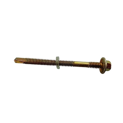 GB Pan Head 2024 Hex Fasteners βίδες με ελαστικό πλυντήριο κίτρινα γαλβανισμένα καρφιά οροφής