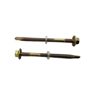 GB Pan Head 2024 Hex Fasteners βίδες με ελαστικό πλυντήριο κίτρινα γαλβανισμένα καρφιά οροφής