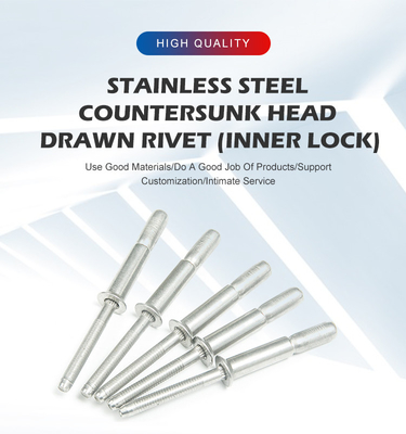 Καθαρό φινίρισμα επίπεδο στρογγυλό Countersunk Head Cup Type Draw 304 Ατσάλι ατσάλινο τυφλό νίβτο