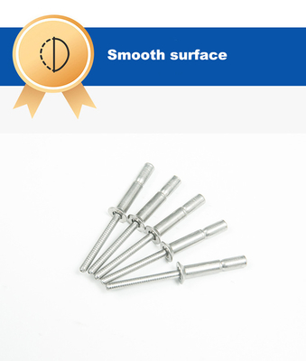 Καθαρό φινίρισμα 4.8mm Dia Stainless Steel Cup Mono-Bolt Rivet για εφαρμογές Outlock