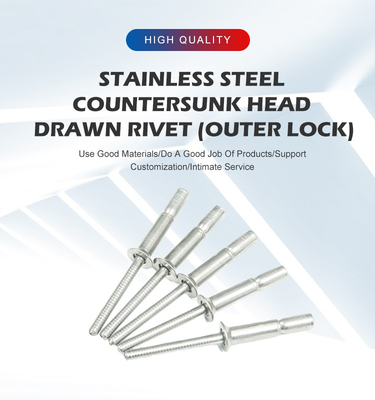 Καθαρό φινίρισμα 4.8mm Dia Stainless Steel Cup Mono-Bolt Rivet για εφαρμογές Outlock