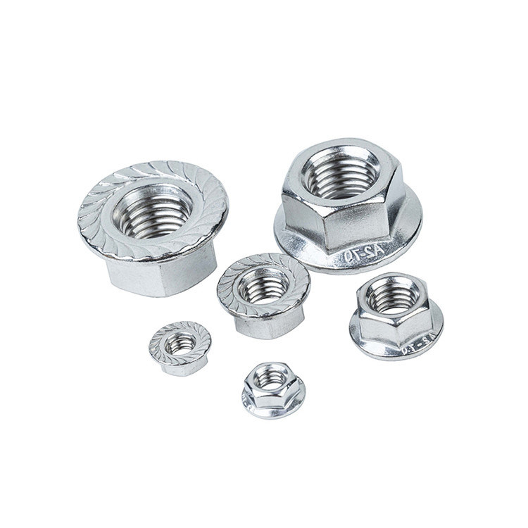 DIN6923 Τυπικό ανοξείδωτο χάλυβα 304 Flange Nylock Nut M3 M4 M5 M6 M8 M10 για έλεγχο