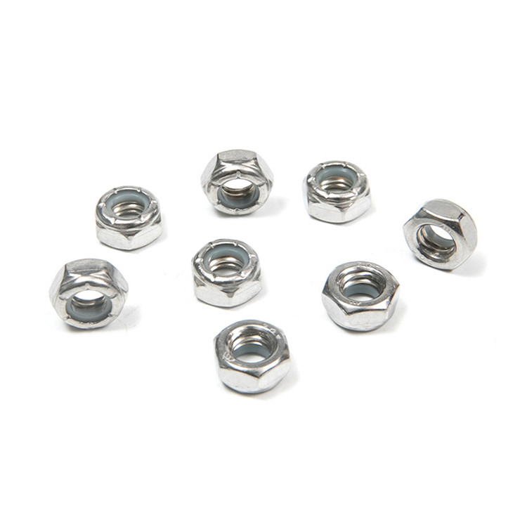 UNC από ανοξείδωτο χάλυβα λεπτή κλωστή Hex Nylon Insert Lock Nut 100% έλεγχο και προσιτή