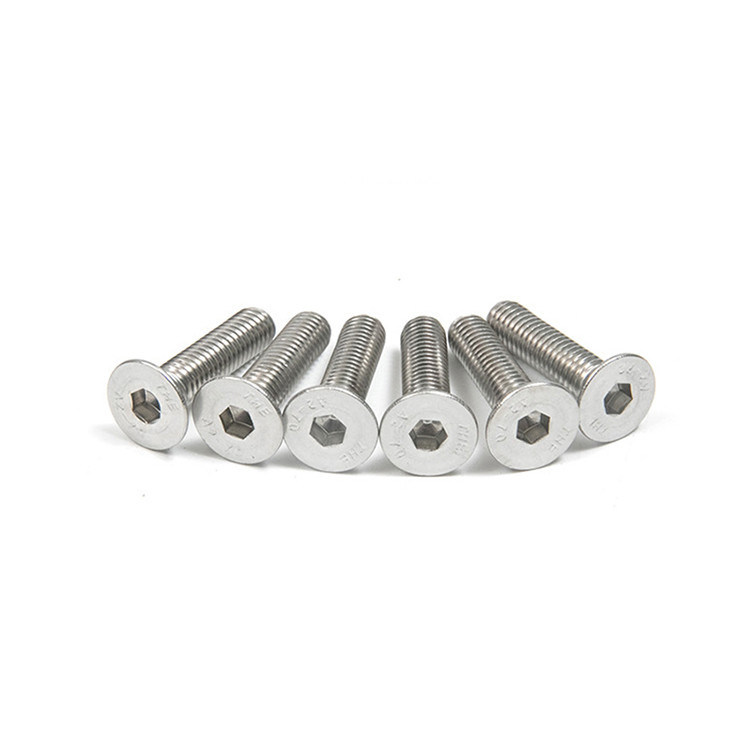 304 Stainless Steel Cross Countersunk Head Machine Screw DIN7991 Σημείο Κεφαλαίου Σκουμπών πλήρες νήμα